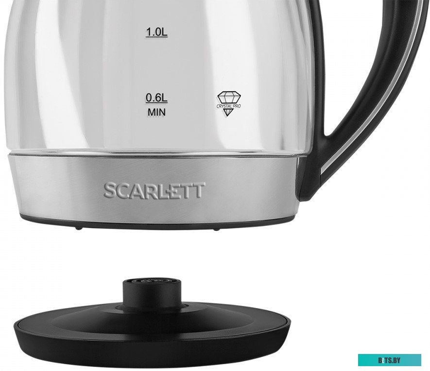 EK27G47 Чайник электрический Scarlett SC-EK27G47 1.8л. 2200Вт черный (корпус: стекло)