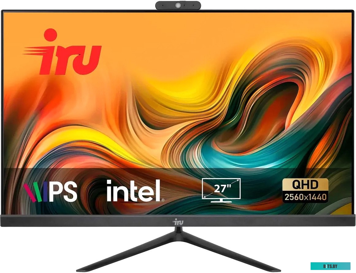 1865031 Моноблок IRU Office 27IH5P2K 27" QHD i5 11400 (2.6) 16Gb SSD512Gb UHDG 730 Free DOS GbitEth WiFi BT 120W Cam черный 2560x1440