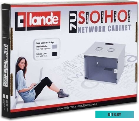 Шкаф коммутационный Lande NetBox Soho LN-SH12U5440-BL-F0-2