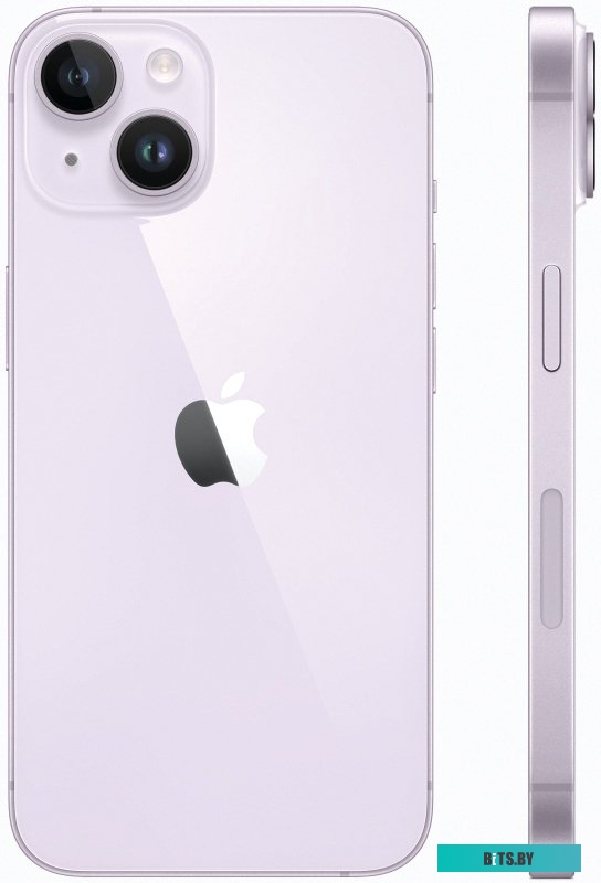 MVUR3CH/A Смартфон Apple A2884 iPhone 14 128Gb фиолетовый моноблок 3G 4G 2Sim 6.1" iOS 17 802.11 a/b/g/n/ac/ax NFC GPS