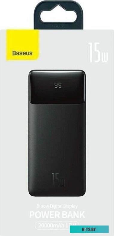 Внешний аккумулятор Baseus PPBD050101 Bipow Digital Display Power Bank 20000mAh 15W (модель PPBD20), Black