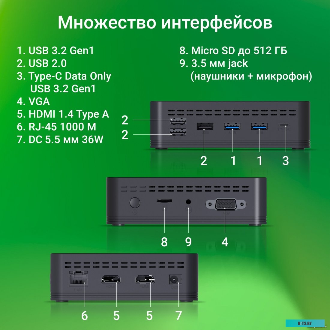 Неттоп Digma Mini Office DPCN-8CXW01