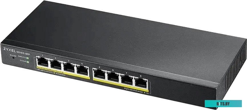 Коммутатор Zyxel GS1915-8EP-EU0101F 8x1Гбит/с 8PoE+ 60W управляемый