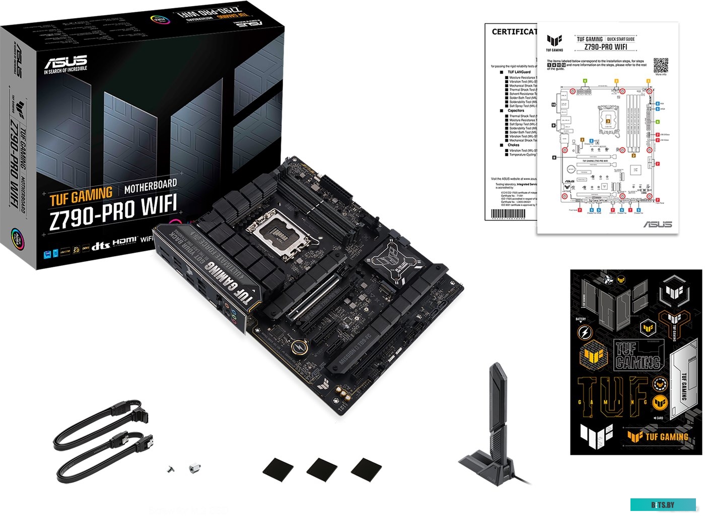 Материнская плата Asus TUF GAMING Z790-PRO WIFI Soc-1700 Intel Z790 4xDDR5 ATX AC`97 8ch(7.1) 2.5Gg RAID+HDMI+DP