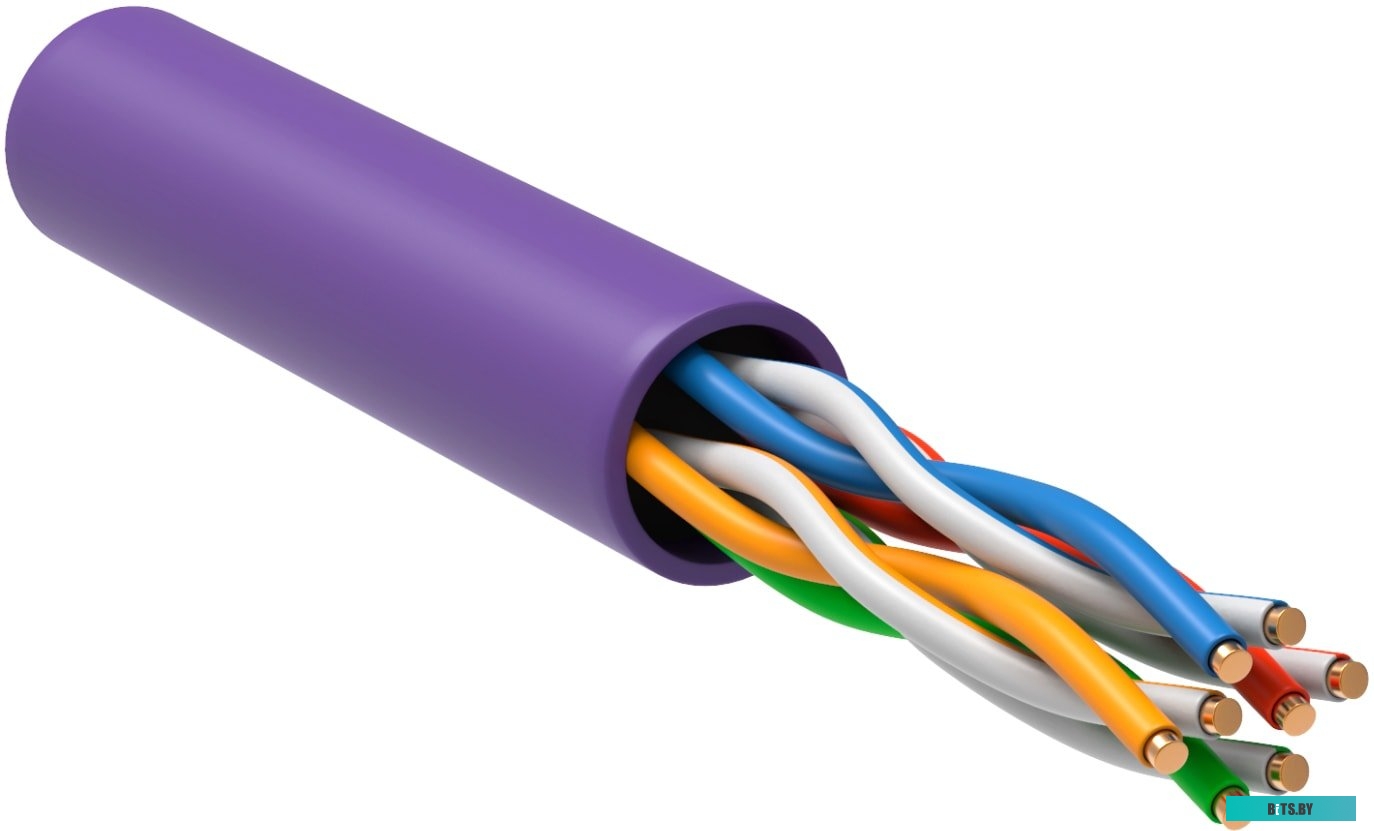 LC1-C5E04-126 Кабель информационный ITK LC1-C5E04-126 кат.5E U/UTP 4X2X24AWG LSZH внутренний 305м фиолетовый