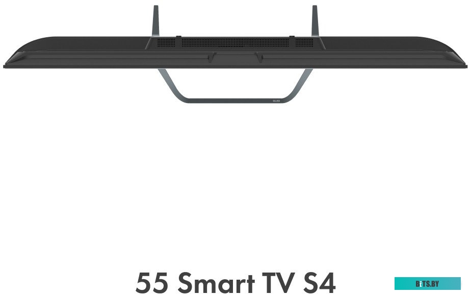 DH1VMZD01RU 55" Телевизор HAIER Smart TV S4, QLED, 4K Ultra HD, серебристый, СМАРТ ТВ, Android