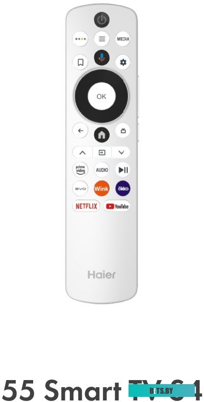 DH1VMZD01RU 55" Телевизор HAIER Smart TV S4, QLED, 4K Ultra HD, серебристый, СМАРТ ТВ, Android
