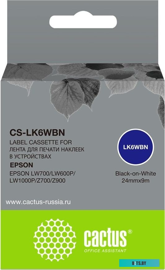 Картридж ленточный Cactus CS-LK6WBN CS-LK6WBN