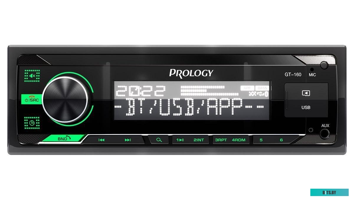 PRGT160 Автомагнитола Prology GT-160 1DIN 4x55Вт v4.2 ПДУ (PRGT160)