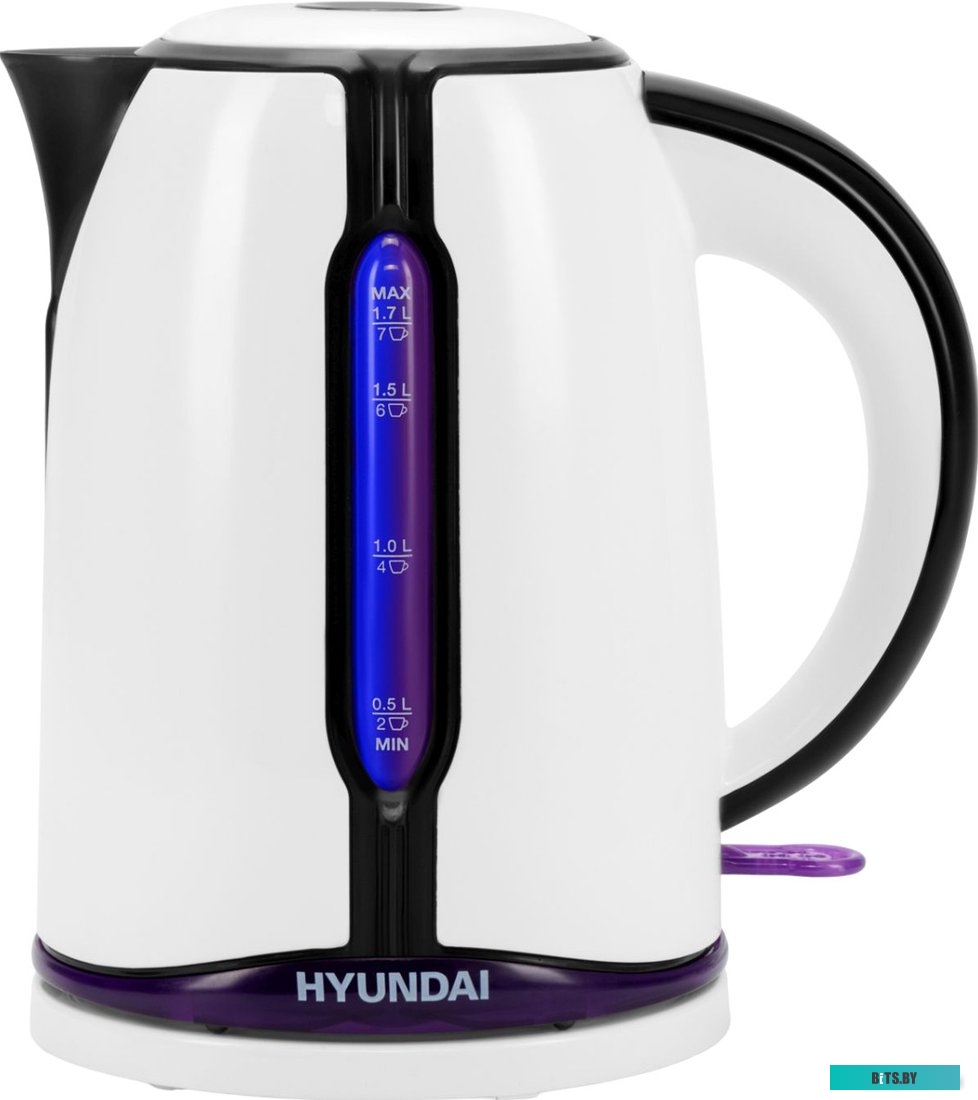 HYK-P3405 Чайник электрический Hyundai HYK-P3405 1.7л. 2200Вт белый/черный (корпус: пластик)