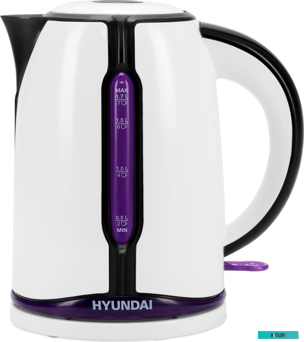 HYK-P3405 Чайник электрический Hyundai HYK-P3405 1.7л. 2200Вт белый/черный (корпус: пластик)