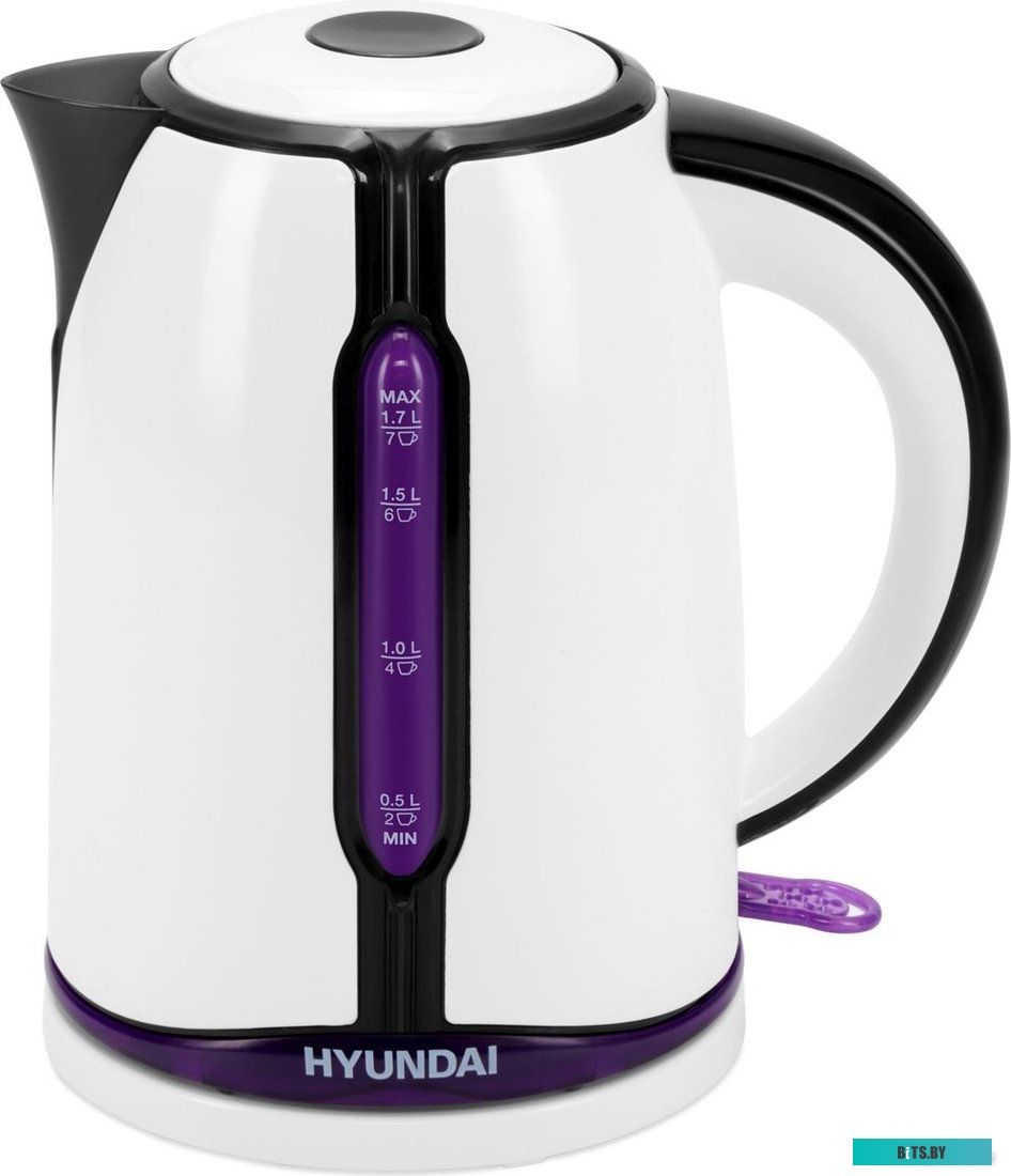 HYK-P3405 Чайник электрический Hyundai HYK-P3405 1.7л. 2200Вт белый/черный (корпус: пластик)