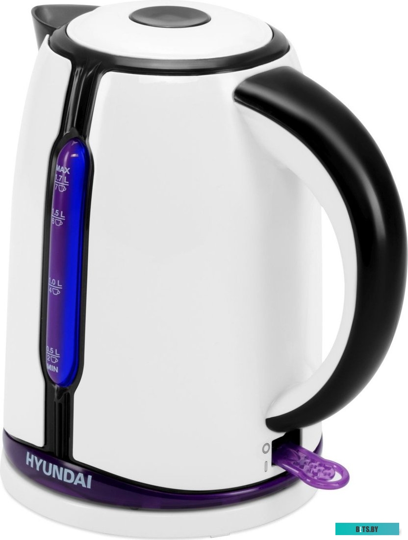 HYK-P3405 Чайник электрический Hyundai HYK-P3405 1.7л. 2200Вт белый/черный (корпус: пластик)
