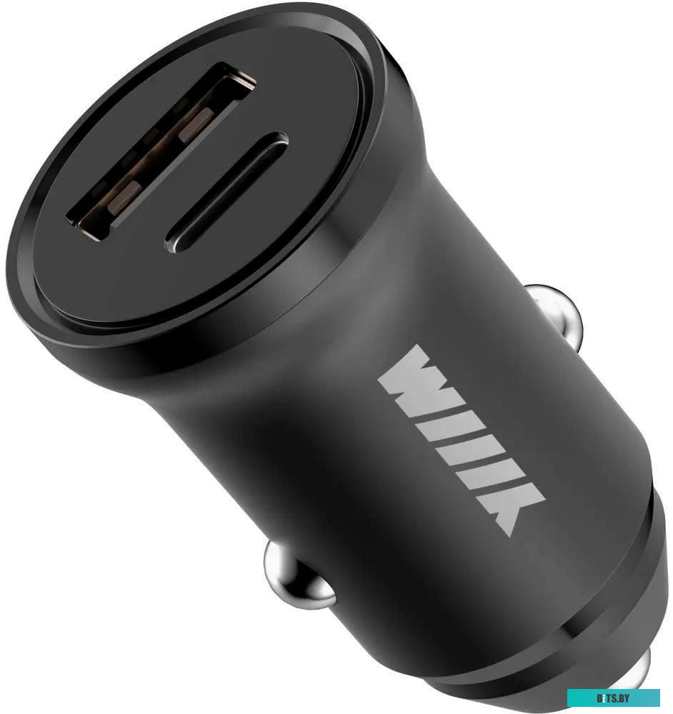 Автомобильное зарядное устройство Wiiix UCC-7-2-11 3.1A+3A (PD+QC) черный