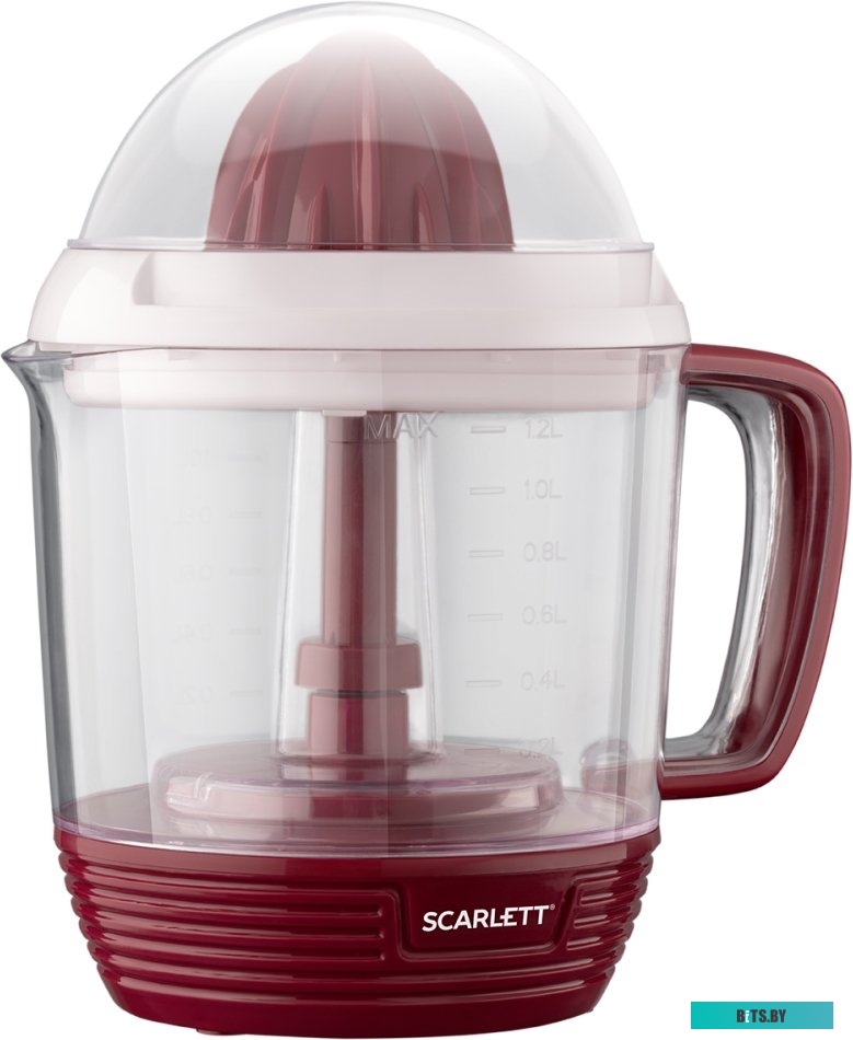 JE50C08 Соковыжималка цитрусовая Scarlett SC-JE50C08 25Вт рез.сок.:1200мл. красный/белый