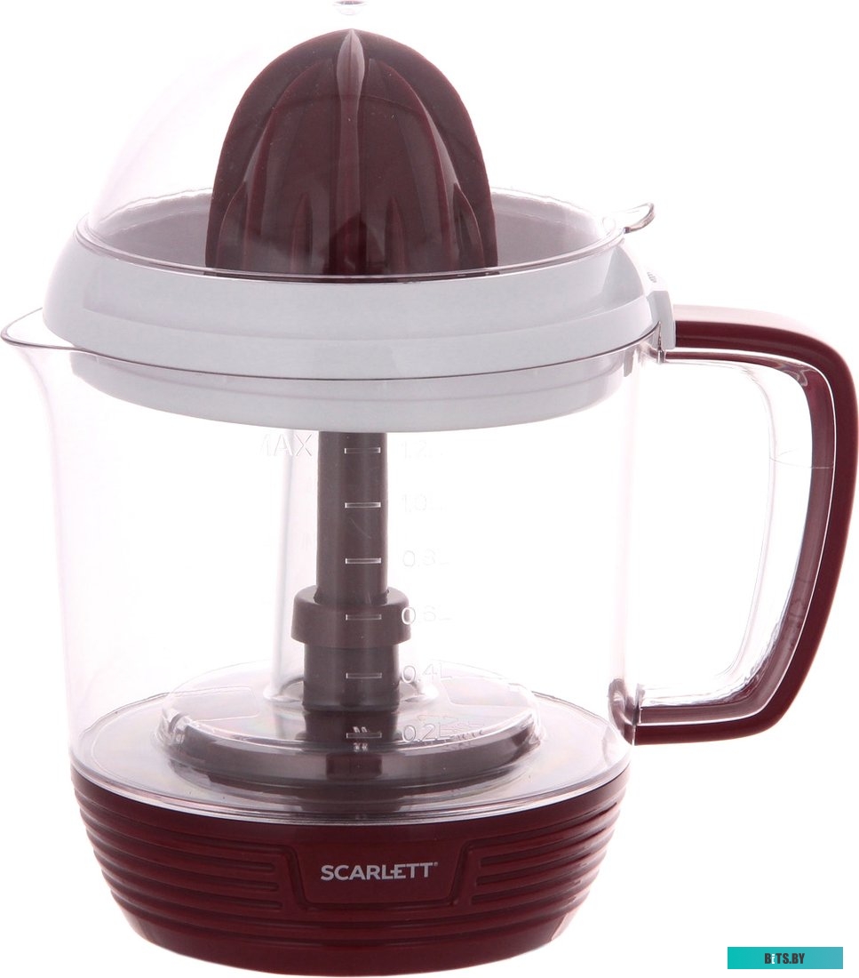 JE50C08 Соковыжималка цитрусовая Scarlett SC-JE50C08 25Вт рез.сок.:1200мл. красный/белый