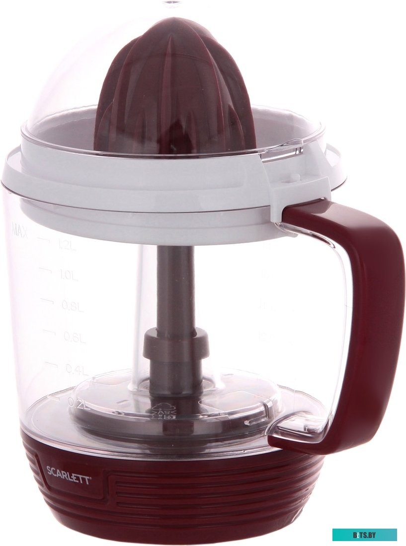 JE50C08 Соковыжималка цитрусовая Scarlett SC-JE50C08 25Вт рез.сок.:1200мл. красный/белый