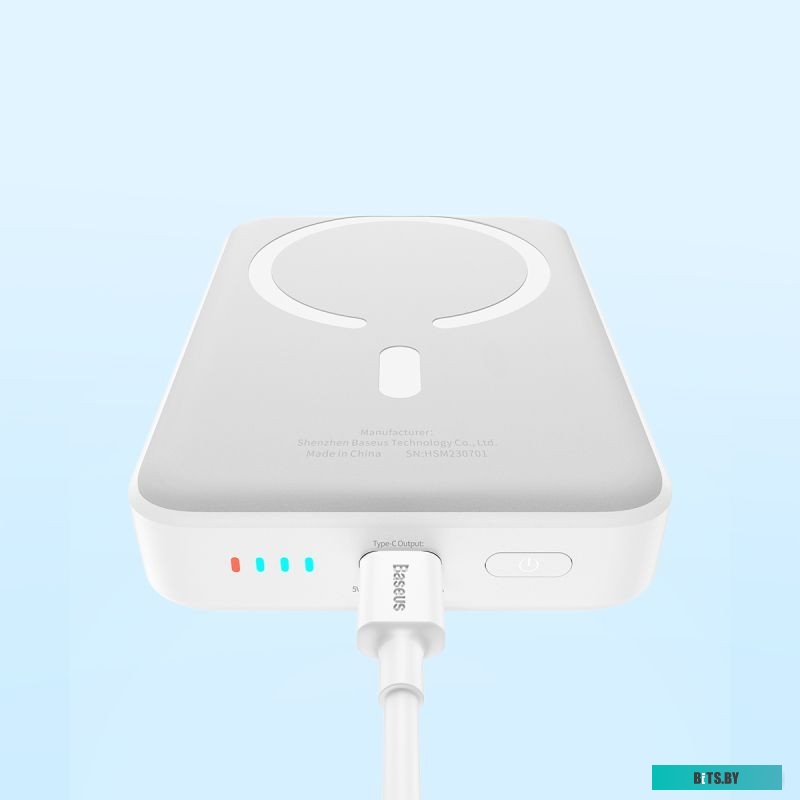 Baseus Magnetic Mini Air Wireless Fast Charge Power Bank 10000mAh 20W Stellar White (P10059001223-00)