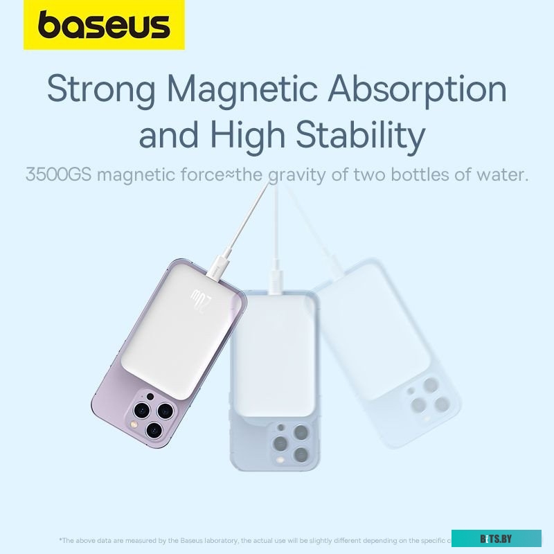 Baseus Magnetic Mini Air Wireless Fast Charge Power Bank 10000mAh 20W Stellar White (P10059001223-00)