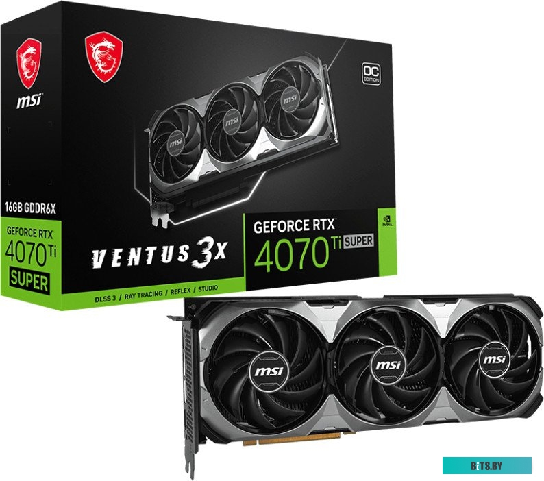 Видеокарта MSI RTX 4070 Ti SUPER 16G VENTUS 3X OC 602-V513-158S