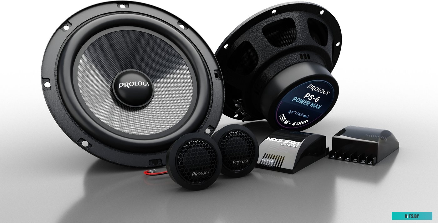 PRPS6 Колонки автомобильные Prology PS-6 250Вт 89дБ 4Ом 16.5см (6 1/2дюйм) (ком.:2кол.) компонентные двухполосные
