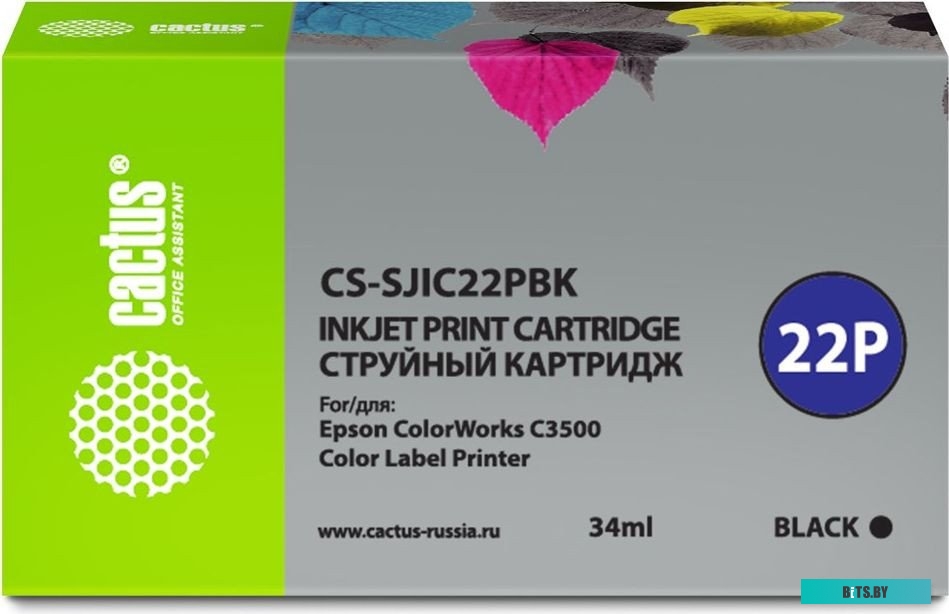 Картридж струйный Cactus CS-SJIC22PBK C33S020601