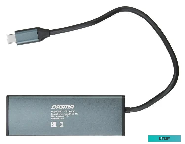 HUB-2U3.0СH-UC-G Стыковочная станция Digma HUB-2U3.0СH-UC-G