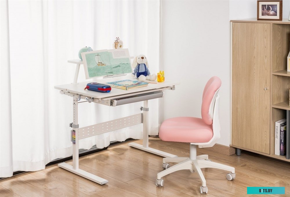 CS-CHR-3594PK Кресло детское Cactus CS-CHR-3594PK розовый крестов. пластик белый