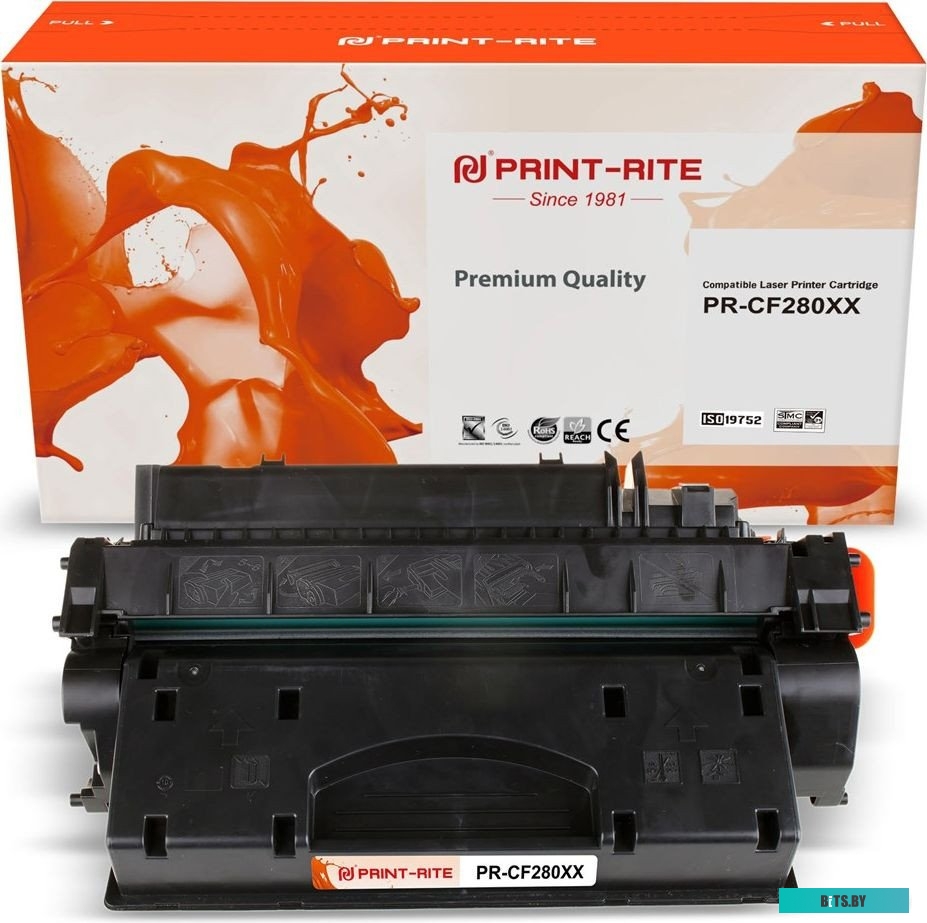Картридж Print-Rite PR-CF280XX CF280XX черный (12000стр.) для HP LJ Pro 400/M401/M425