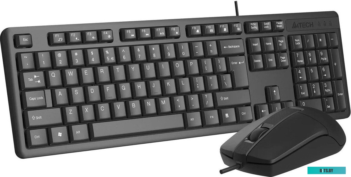 Офисный набор клавиатура + мышь A4Tech KR-3330, черный USB 