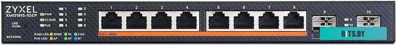 Коммутатор Zyxel NebulaFlex XMG1915-10EP-EU0101F (L2+) 8x2.5Гбит/с 2SFP+ 8PoE++ 130W управляемый