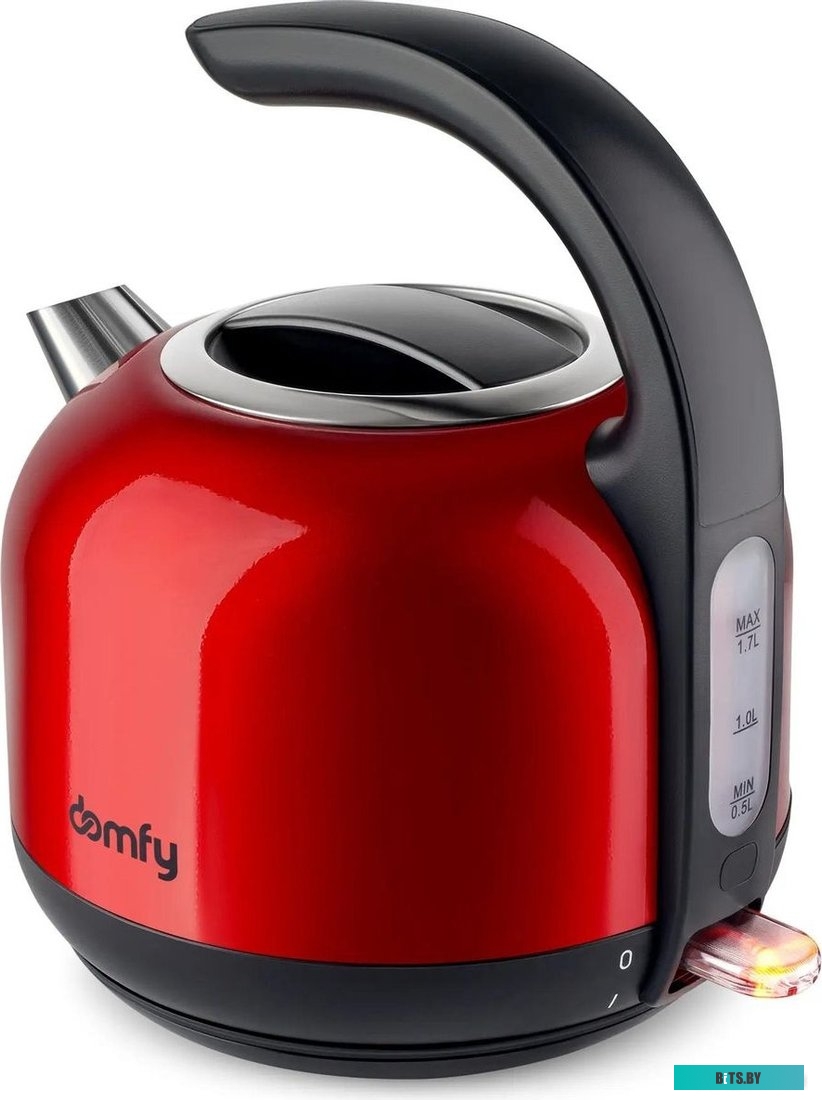 DSC-EK506 Чайник электрический Domfy DSC-EK506 1.7л. 2200Вт красный/черный (корпус: нержавеющая сталь)
