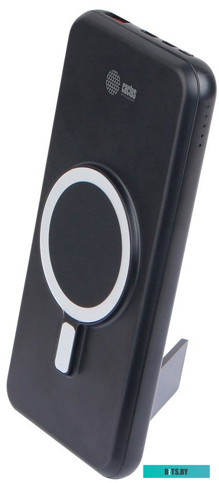 CS-PBFSRT-10000 Мобильный аккумулятор Cactus CS-PBFSRT-10000 10000mAh 4.5A беспров.зар. черный