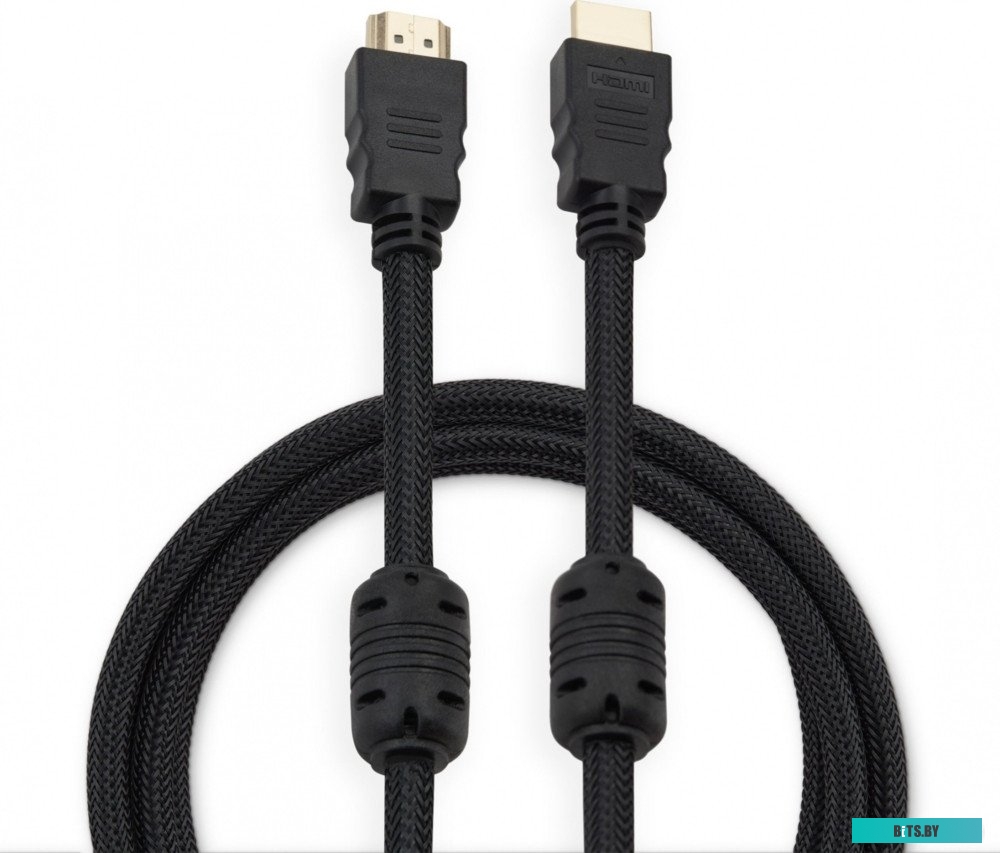 Кабель аудио-видео Buro HDMI (m)/HDMI (m) 2м. феррит.кольца позолоч.конт. черный (HDMI-V1.4-2MC)