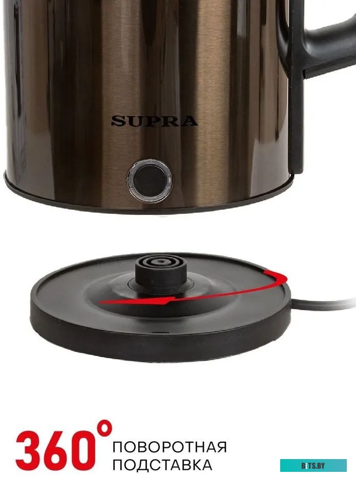 KES-1826 Чайник электрический Supra KES-1826 1.8л. 1500Вт коричневый (корпус: нержавеющая сталь)