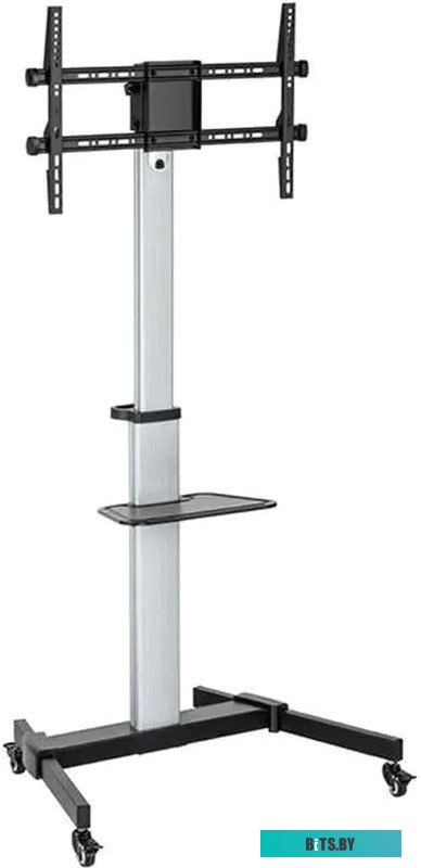 UM307B Подставка для телевизора Ultramounts UM307B черный/белый 37"-86" макс.50кг напольный мобильный