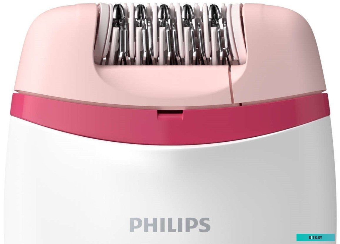 BRE235/00 Эпилятор Philips BRE235/00 скор.:2 насад.:1 от электр.сети белый/розовый