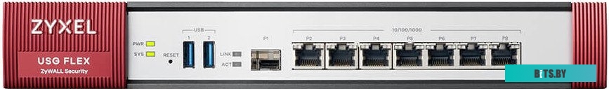 USGFLEX500-RU0101F Межсетевой экран Zyxel USG FLEX 500 (USGFLEX500-RU0101F) 10/100/1000BASE-TX/SFP серебристый