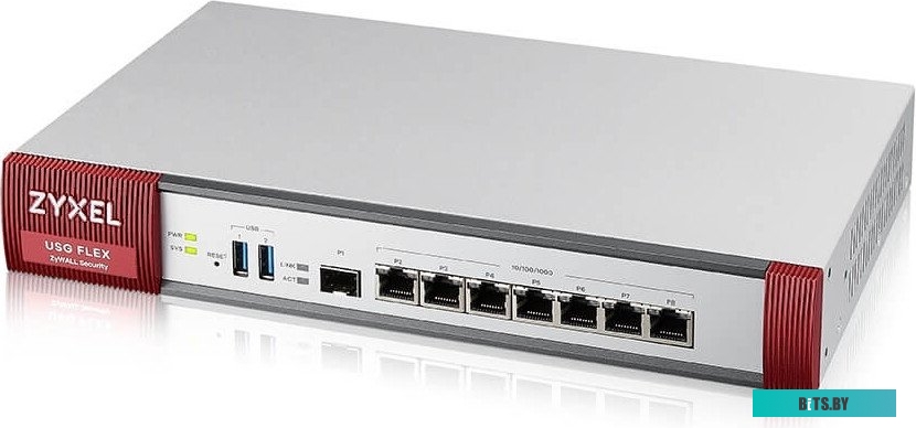 USGFLEX500-RU0101F Межсетевой экран Zyxel USG FLEX 500 (USGFLEX500-RU0101F) 10/100/1000BASE-TX/SFP серебристый