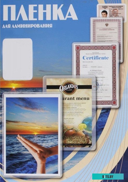 Пленка для ламинирования Office Kit PLP10601, 100мкм, 54х86 мм, 100шт., глянцевая