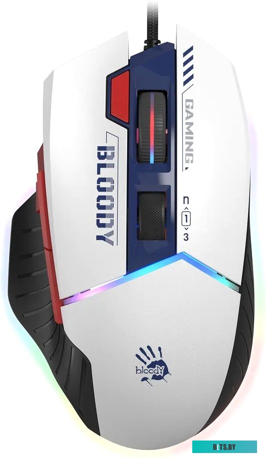 W95 MAX SPORTS NAVY Мышь A4Tech Bloody W95 Max Sports синий/белый оптическая (12000dpi) USB (10but)