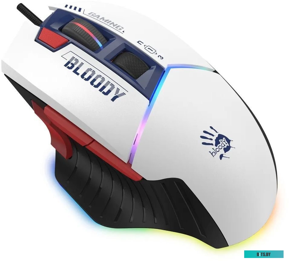 W95 MAX SPORTS NAVY Мышь A4Tech Bloody W95 Max Sports синий/белый оптическая (12000dpi) USB (10but)