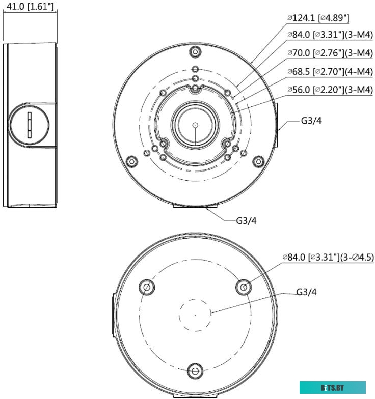 DH-PFA13G Монтажная коробка Dahua DH-PFA13G,  белый