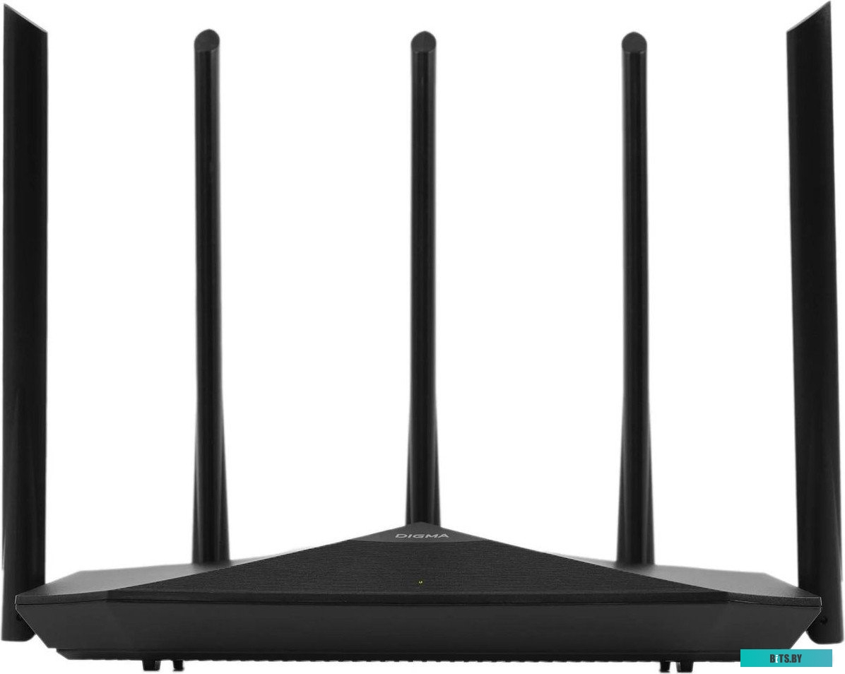 DWR-AX1501 Роутер беспроводной Digma DWR-AX1501 AX1500 10/100/1000BASE-TX черный (упак.:1шт)