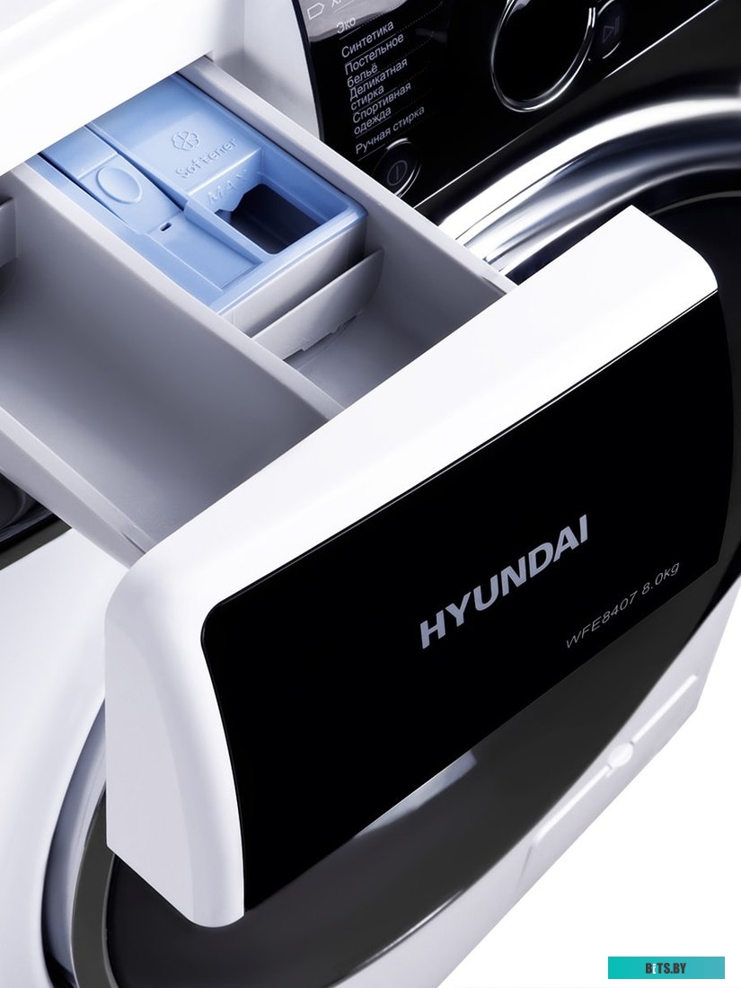 WFE8407 Стиральная машина Hyundai WFE8407 класс: A+++ загр.фронтальная макс.:8кг белый