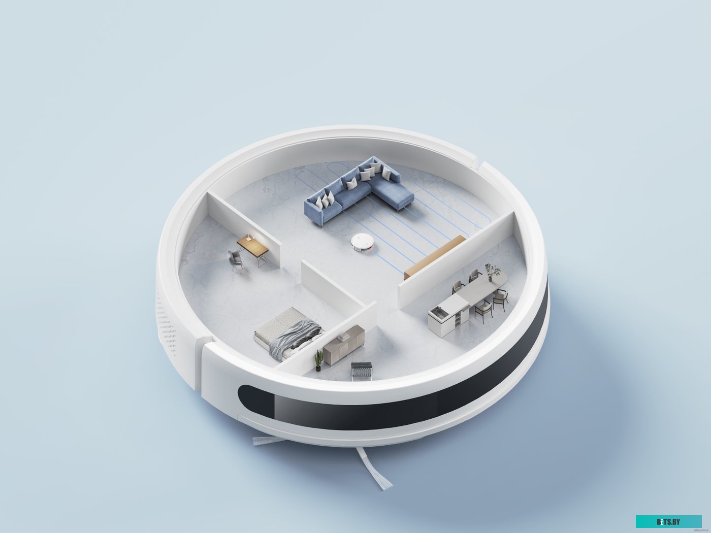 BHR6783EU Робот пылесос-моющий "Xiaomi" (BHR6783EU) Robot Vacuum E10 <White>