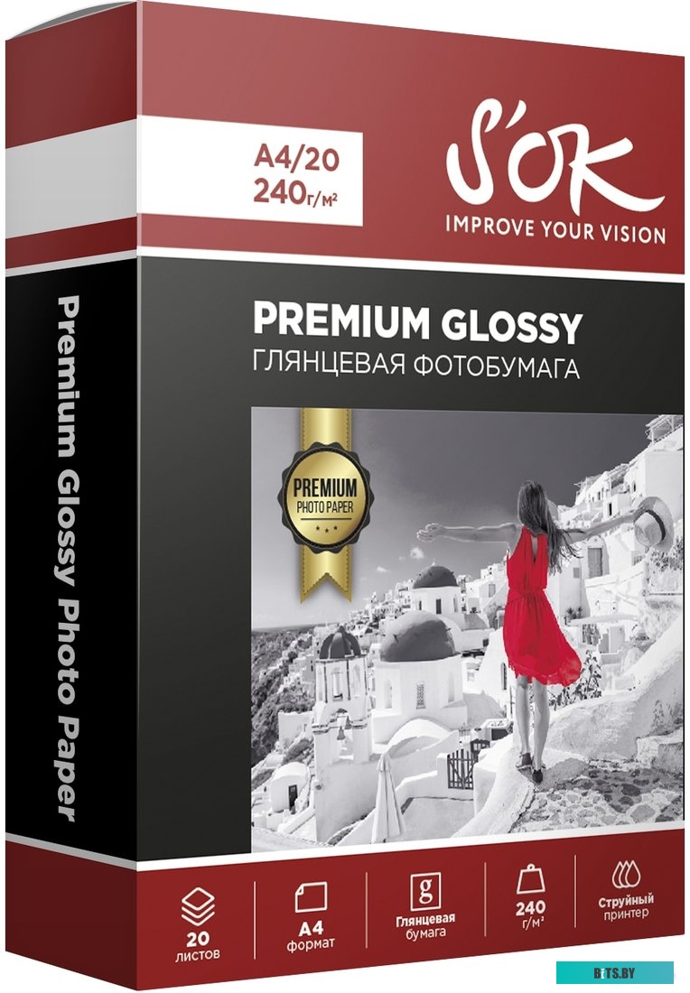 Фотобумага S'OK RC Glossy Premium SA6240050G