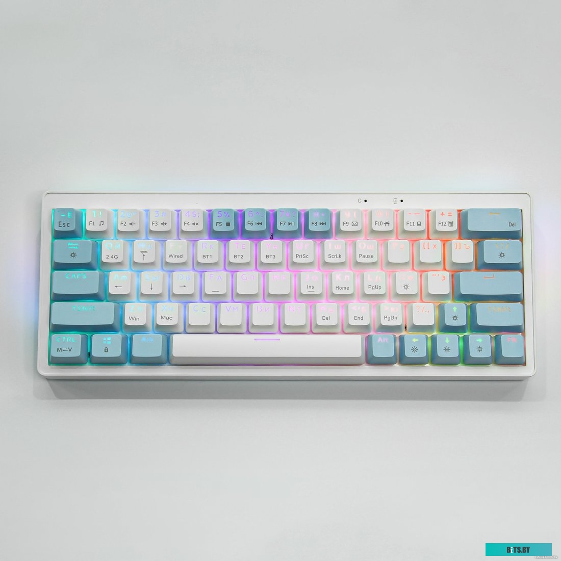 Клавиатура Cyberlynx ZA63 Pro White Blue Orange (TNT Yellow)