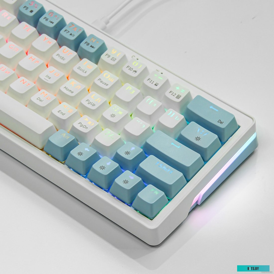 Клавиатура Cyberlynx ZA63 Pro White Blue Orange (TNT Yellow)