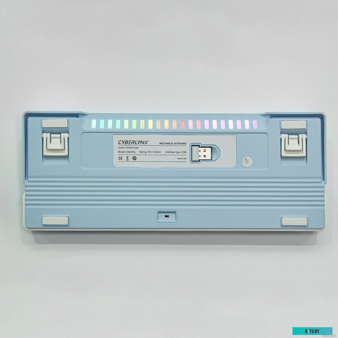 Клавиатура Cyberlynx ZA63 Pro White Blue Orange (TNT Yellow)